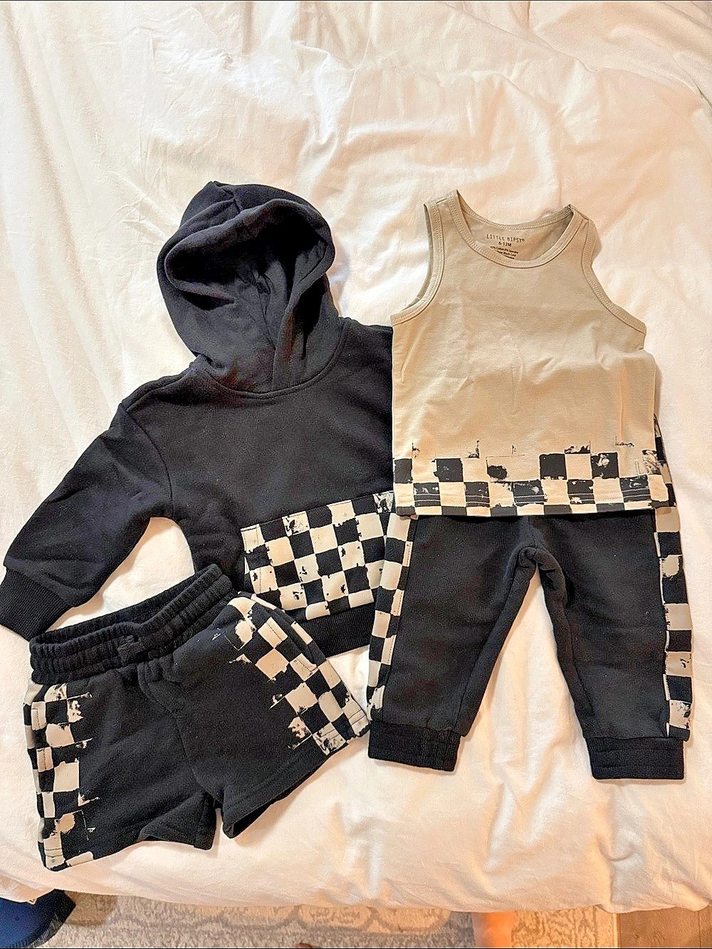 Little Bipsy Boys 6-12 Checkered Matching Set